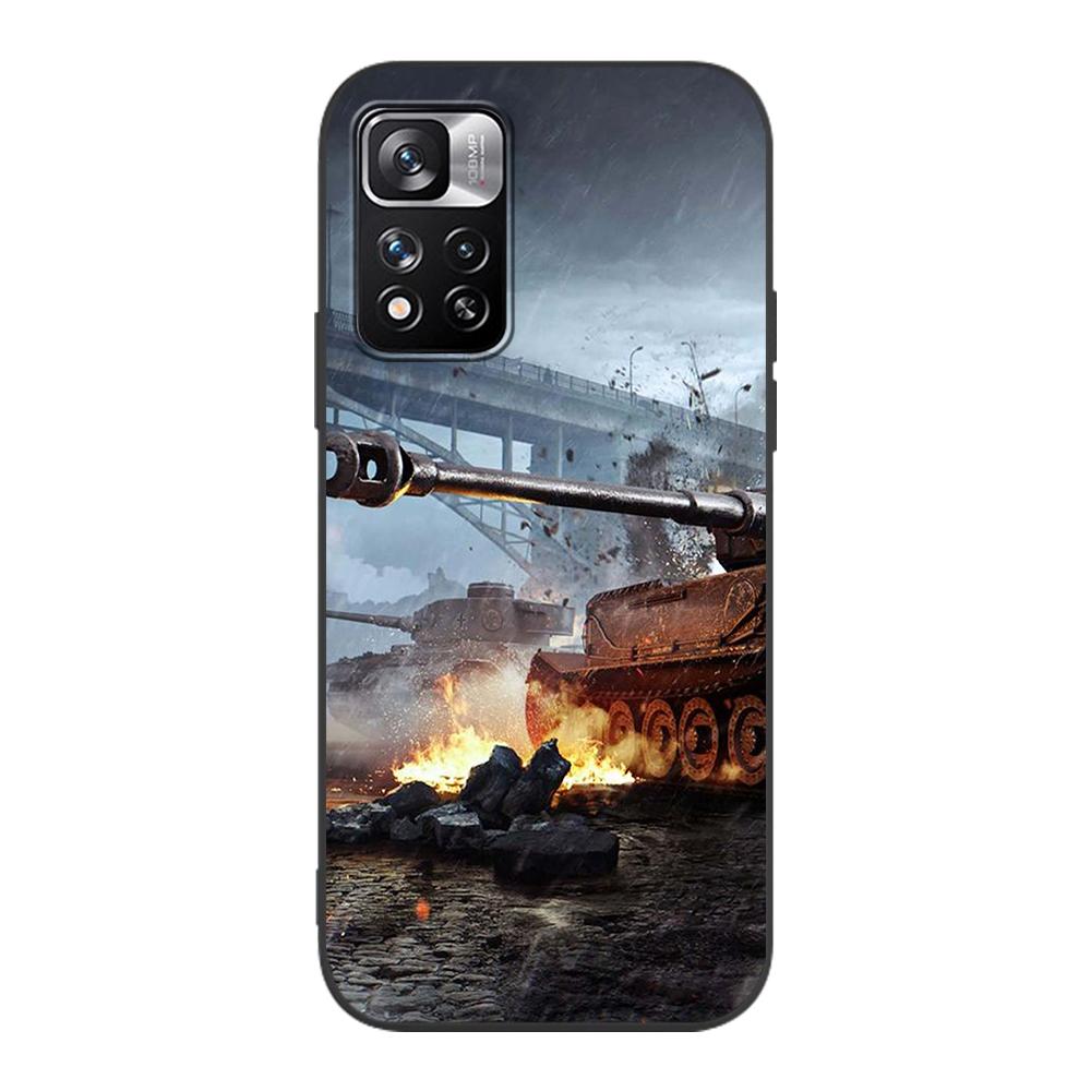

Чехол Tank Fighter Warship для Xiaomi Redmi Note 9S 9 8 10 11 Pro 9C 9A 7 8T 7A 8A 10S 11T 11E 9T, черный мягкий силиконовый чехол для телефона Redmi K40
