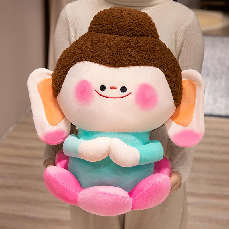 Adorable Yungang Grottoes Lotus Buddha Plush Toy – Perfect New Year and Birthday Gift for Girls 30 cm 0.3 kg