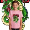 Kids Dbz Shen Long Anime Print T Shirt Pure Cotton Soft Breathable Short Sleeve Shirt for Boys and Girls Summer Casual Wear