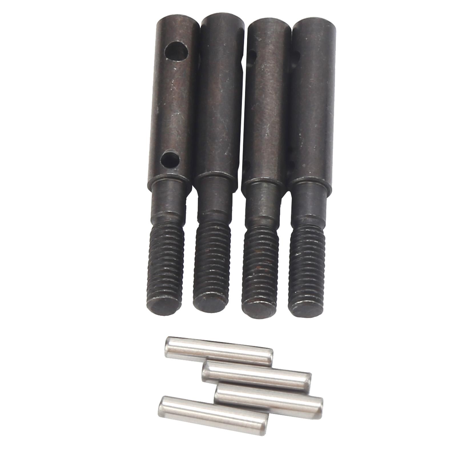 

4pcs RC Harden Steel Portal Stub Axle Drive Gear Shaft for Axial SCX10 II 1/10 RC Crawler