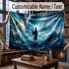 Octopus Sea Life Theme Throw Blanket Custom Name Text Personalized Blanket Soft Cozy Blanket for Home Sofa Bed