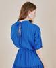 Dopeun Pure Cotton Puff Long Dress [Blue]