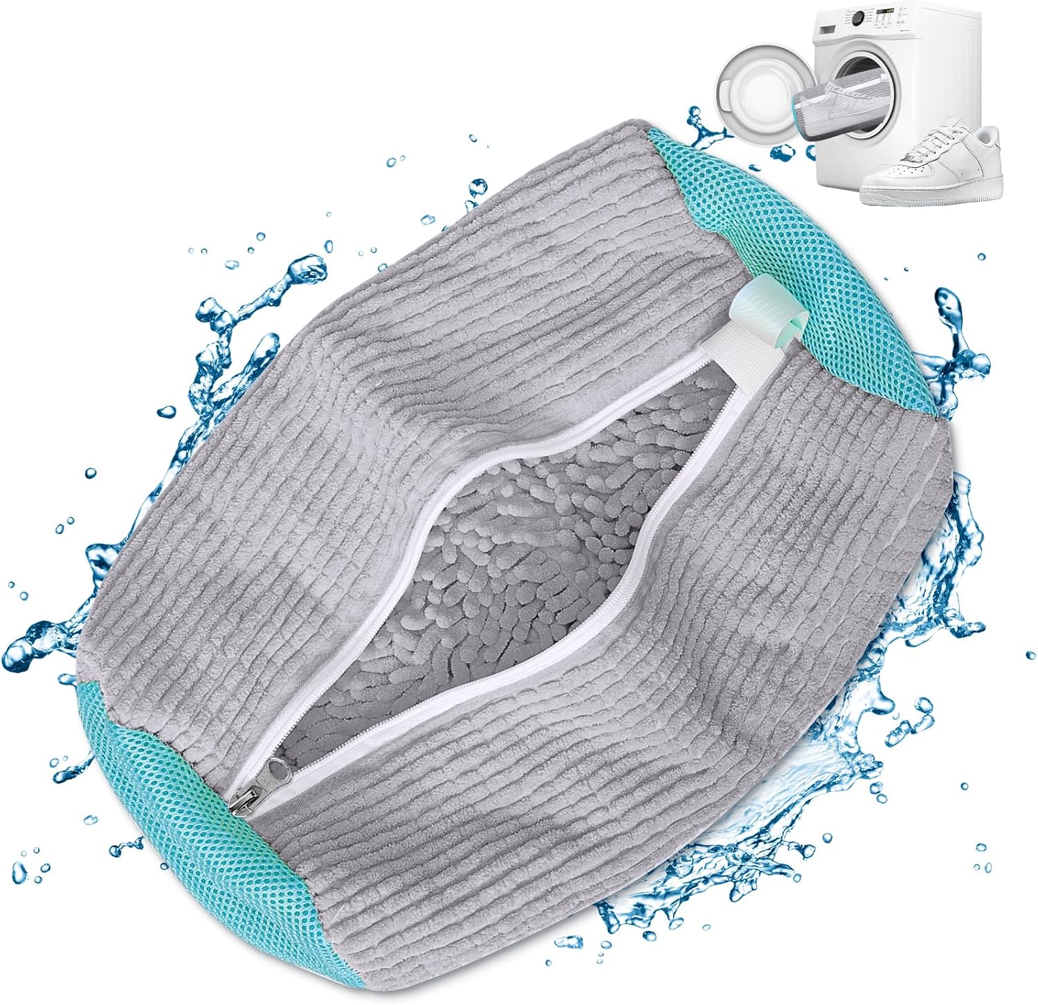 

Shoe Washing Machine Bag,Shoe Laundry Bags for Sneakers,Reusable Shoe Washing Bag for All Shoe Types and Sizes,Durable Hidden Zipper Shoe Laundry Bag 1pack