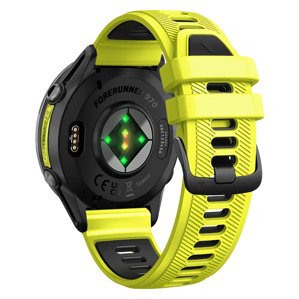 22mm silikonový řemínek pro Garmin Forerunner 970 965 955 Solar 945 935 745 Dvoubarevný sportovní řemínek náramek doplňky