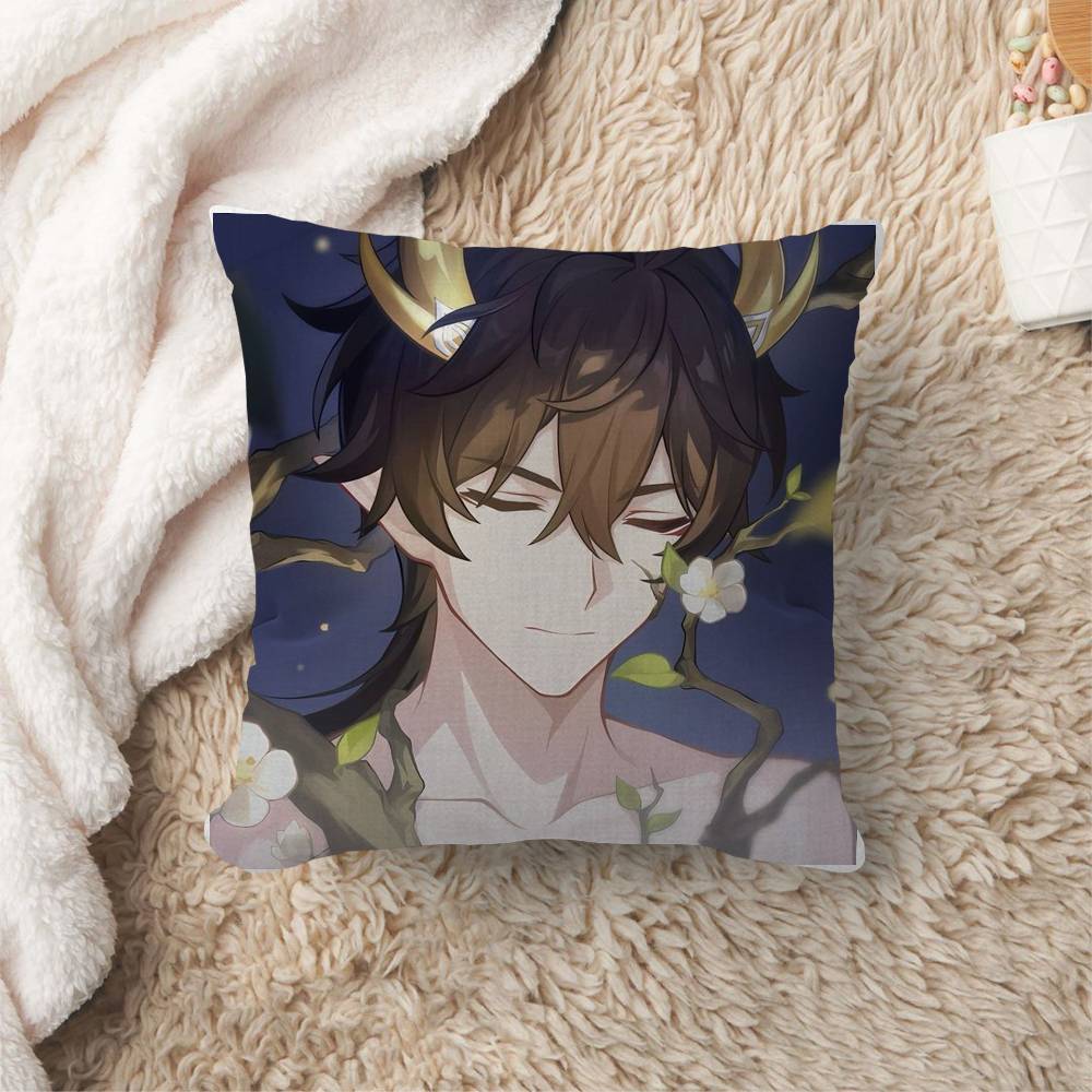 Anime Honkai Star Rail Dan Heng Cushion Cover Car Throw Pillow Case For Sofa Car Christmas Gift xcm xcm