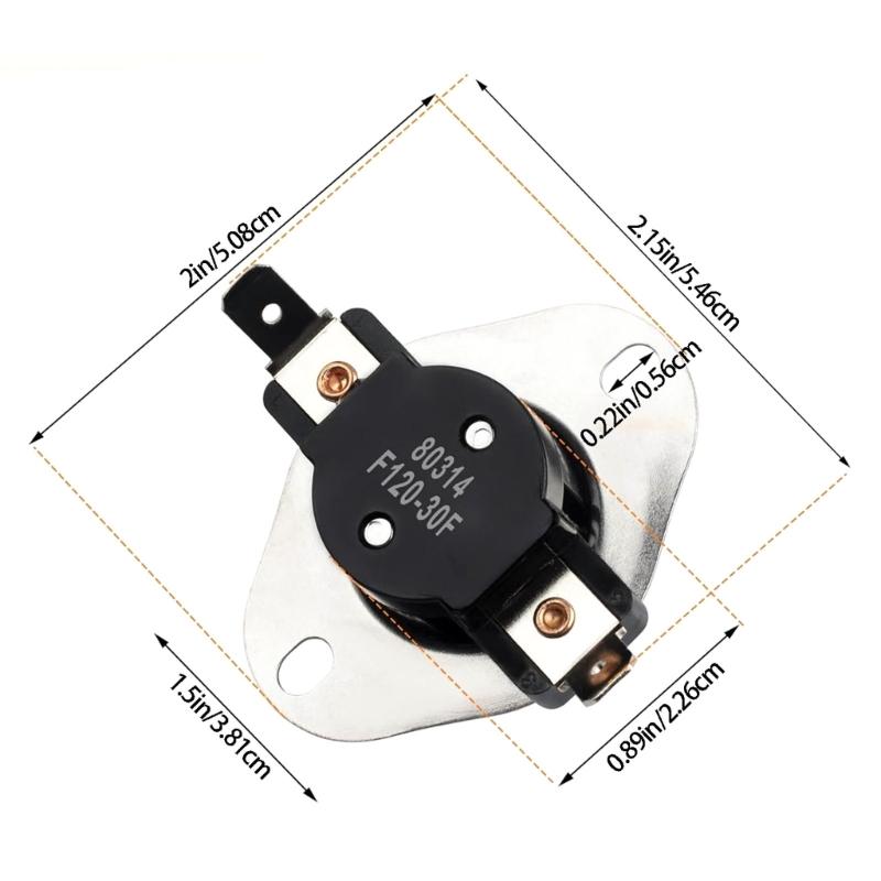 Recessed Mount Temperature Regulator Device 80314 F120 Suitable for Wood Stove Heaters Low Limit Control Mechanism
