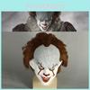 Unique Stephen King's It Pennywise Latex Mask Suitable For Adult Halloween Costumes