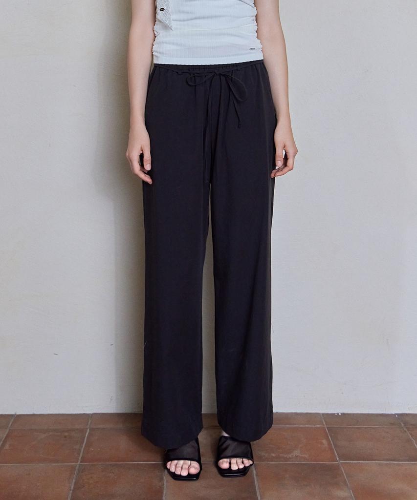 Eosseu String Cotton Pants (Black)