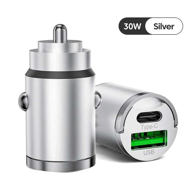 New 100W Car Charger Lighter PD Fast Charging For IPhone QC3.0 Mini USB Type C Mini Car Phone Charger For Samsung Huawei 2025