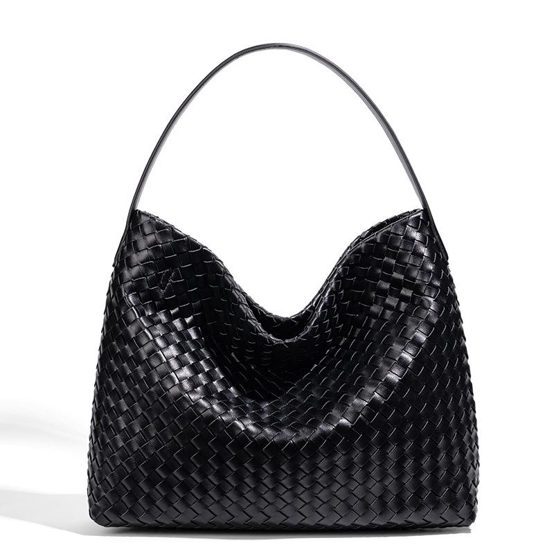 European and American Large Capacity Woven Single Shoulder Women's Bag, Fashionable Commuting Tote Bag, Underarm Bag