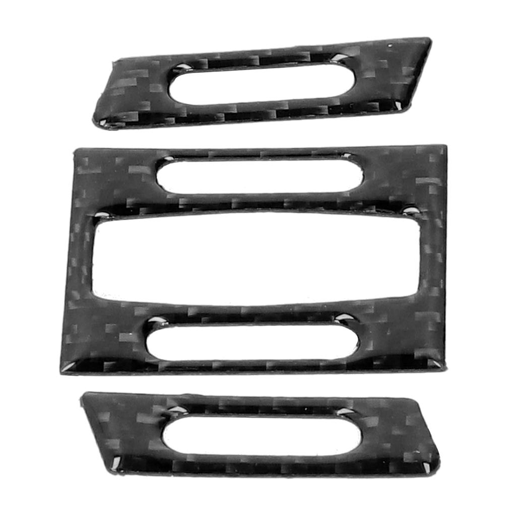 3pcs Carbon Fiber Interior Air Outlet Trim Cover Fit for 5 Series E60 E61 2004‑2010