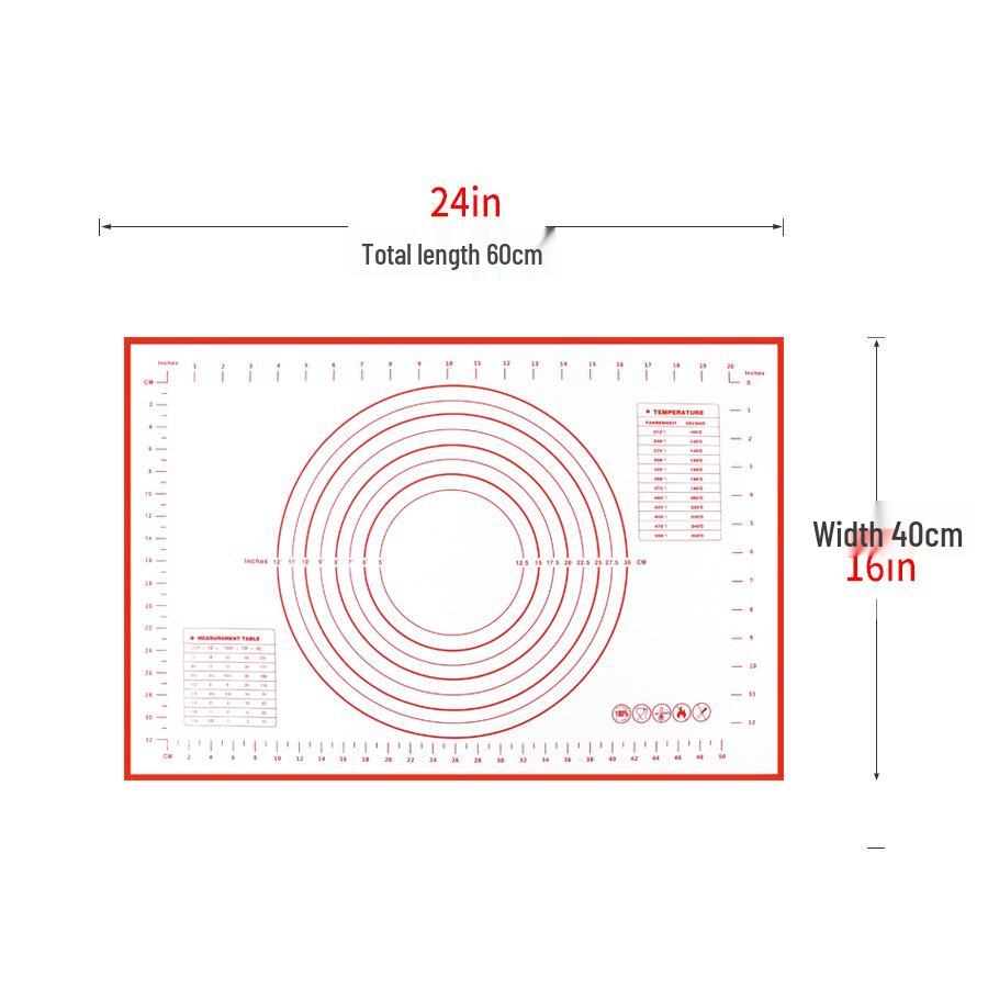Silicone Baking & Kneading Mat - Heat-Resistant, Food-Grade, Large Cutting Board for Pizza & Macarons