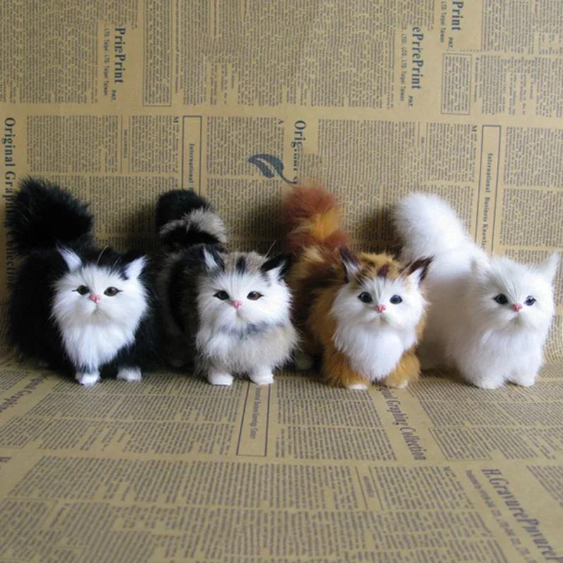 Niedliche Simulations-Katzen-Plüschtiere Weiches Stoff-Kätzchen-Modell Falsche Katze Realistische Tiere für Kinder Mädchen Geburtstags- Valentinstagsgeschenk