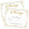 Marriage Certificates for Official Newly Weds, 25 Pcs Gold Foil Edges Wedding Certificate, Certificates of Marriage Gifts for Wedding Ceremony,