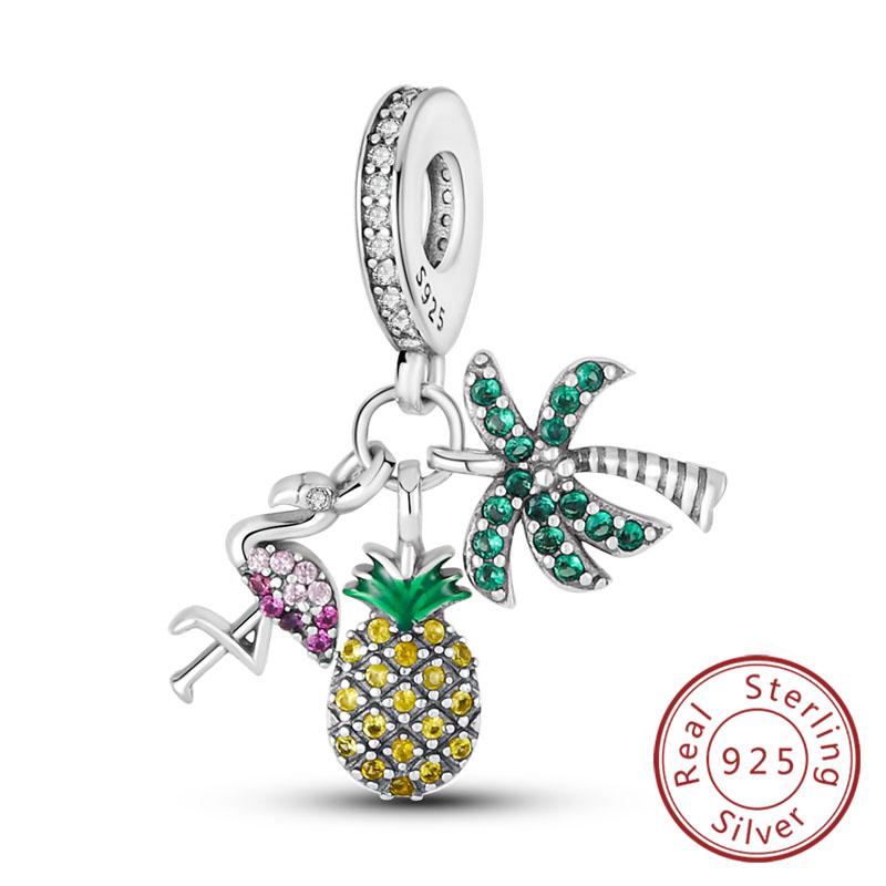 Original Charms Beads Copper Cherry Strawberry Avocado Fruit Charms Pendant For Woman Jewelry Making