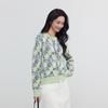 Elva' Island Women's Floral Long-Sleeve Knitted Cardigan