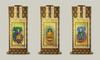 Isemura Kyoto Buddhist Altar Hanging Scroll Set of 3, Brown Mounting, Various Sects and Sizes Available, Buddhist Altar Hanging Scroll, Soto Zen (30s,