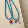 Vibrant Mushroom/Fish Beaded Necklace Casual Party Wear Clavicle Chain Stylish Accessory For Teens Ladies