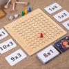 Kids Early Education Multiplication Board Game Wooden Number Counting Learning Toy for Toddlers Birthday Gifts