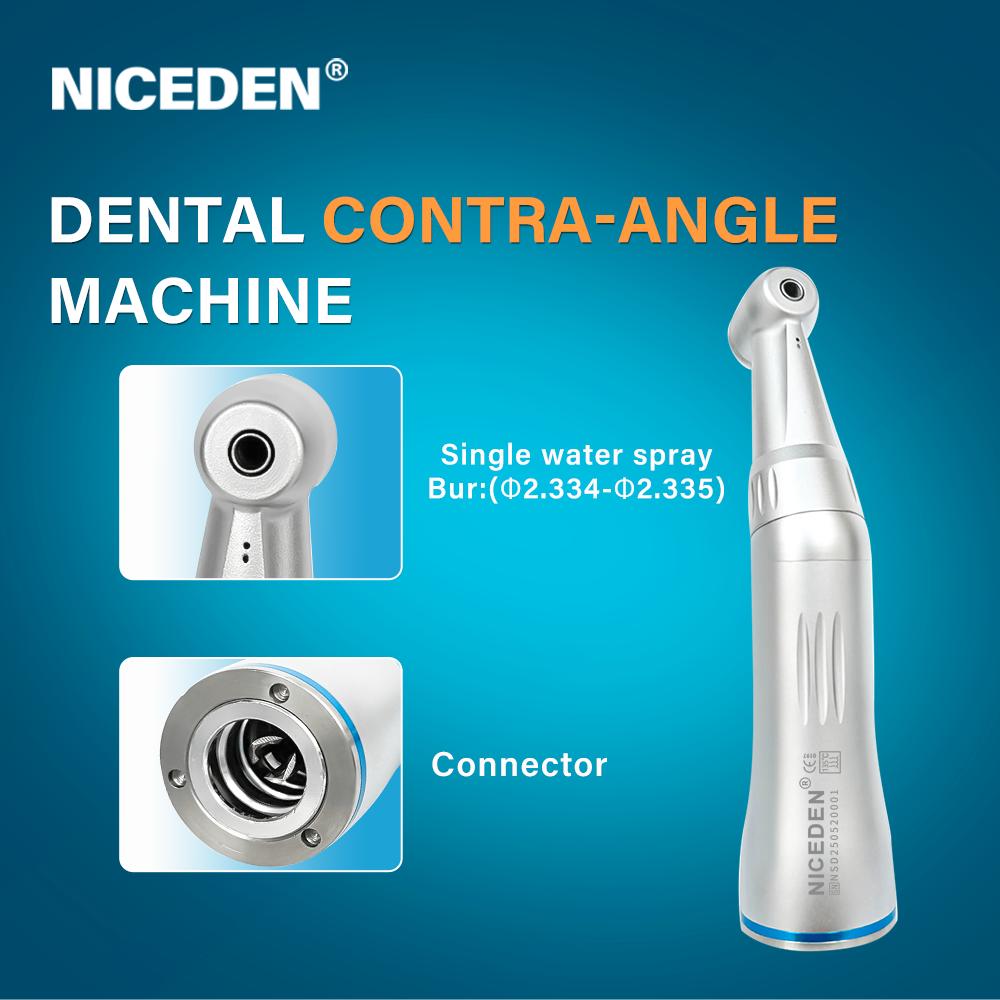 Niceden Dental Low Speed Handpiece Kit Air Turbine Straight Contra Angle Air Motor Inner Water Spray 2/4Holes