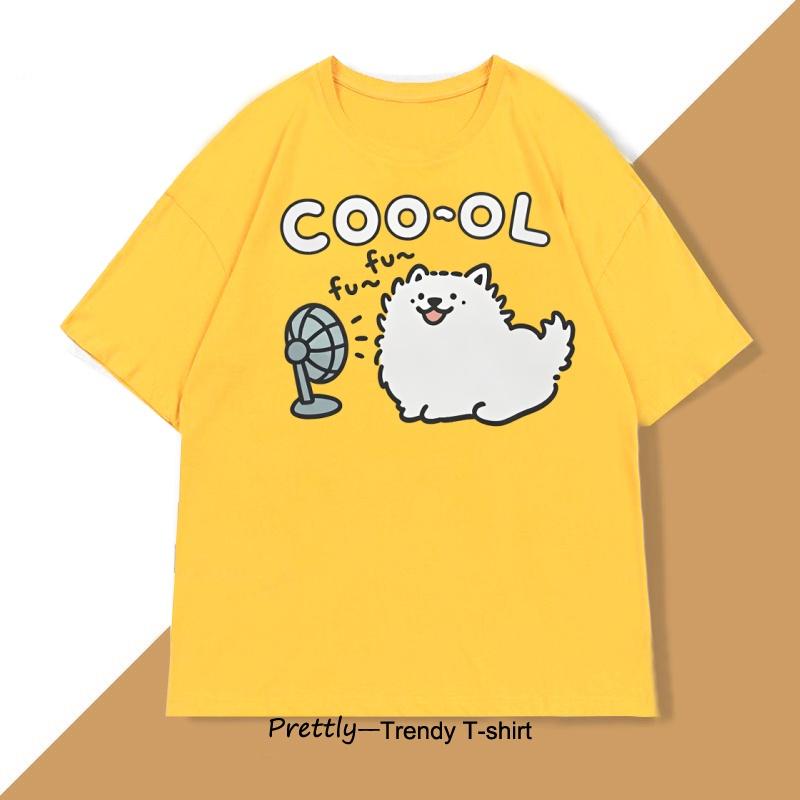 Funny Cute Dog Cool Fan TShirt Men Women Summer Puppy Graphic Tee Adorable Dog Lover Tshirt Harajuku Cotton Short Sleeve Tees
