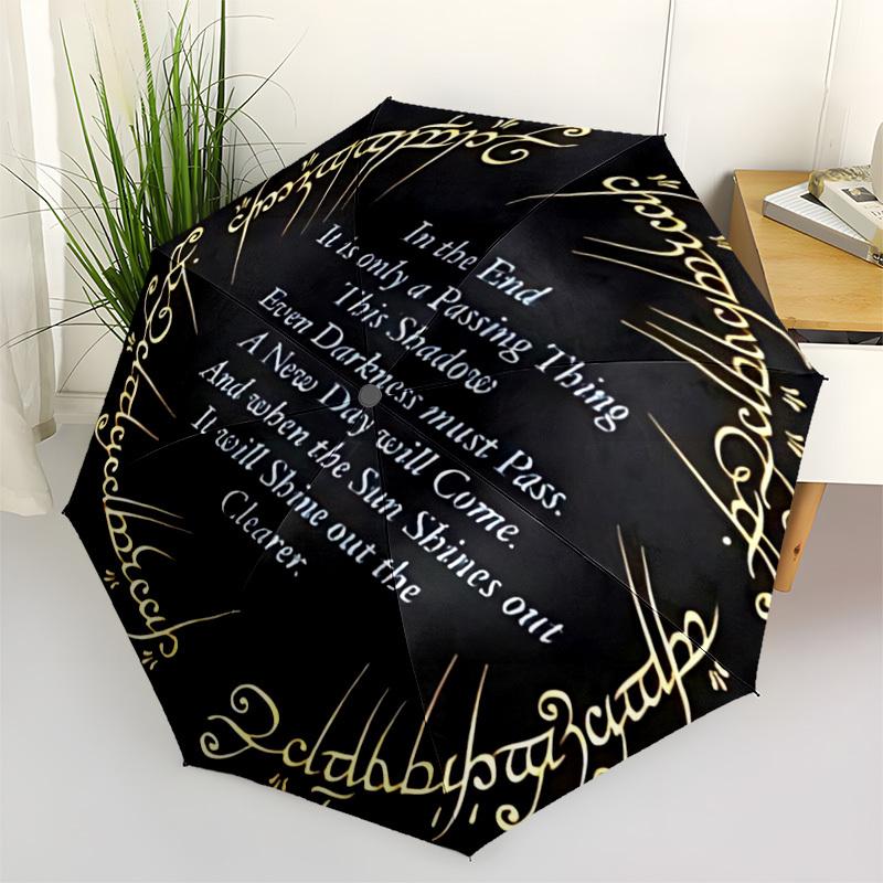1pc Lord of the Rings Automatic Open/Close Umbrella, Christmas Gift for Men Women, Daily Travel Outdoor Use yy251101202