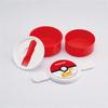 Skater Round Lunch 500ml Two with Made In Pokemon Monster Ball Box, Capacity, Tiers, Fork, Japan, 25, ONWR1-A
