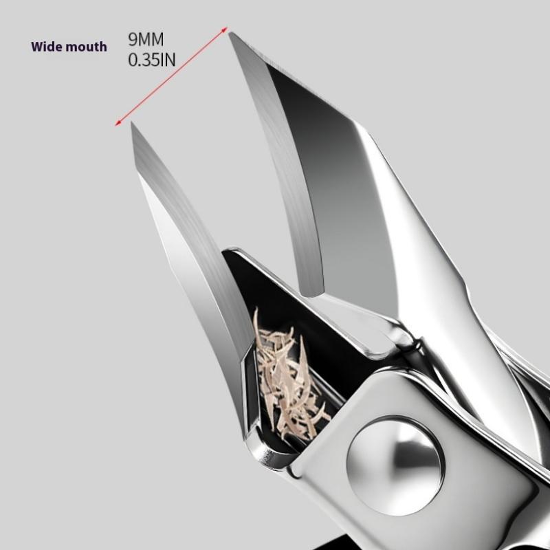 Anti-Splash Cuticle Remover Fingernail Ultra-sharp Angled Nail Clipper Stainless Steel Fingernail And Toenail Clipper Cutters