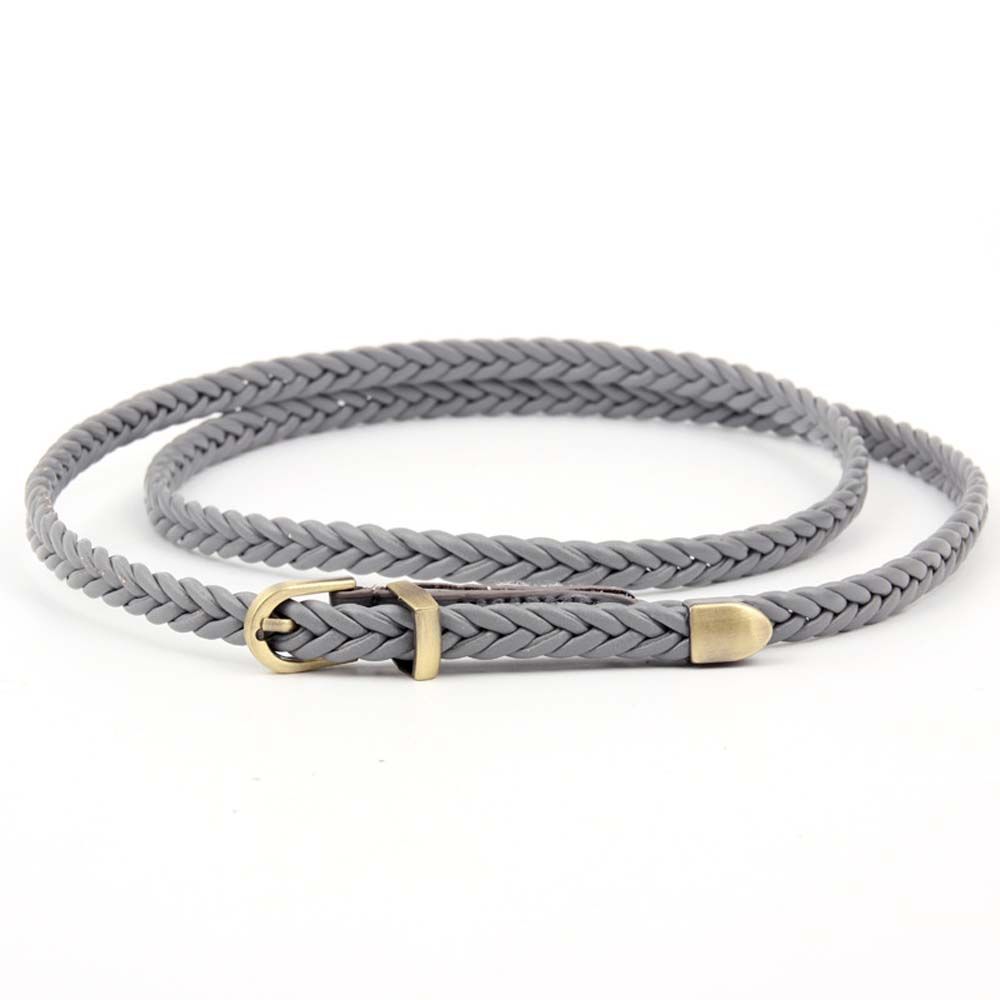 Thin Hand-woven Casual Retro Girls Waist Belt Braided Belts Pin Buckle Waistband