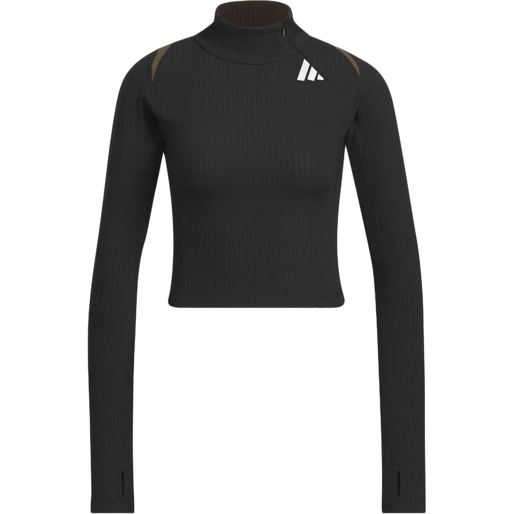 adidas Future Style Pre Series Slim Fit Long Sleeve T-Shirt Women Tops Black JM2452