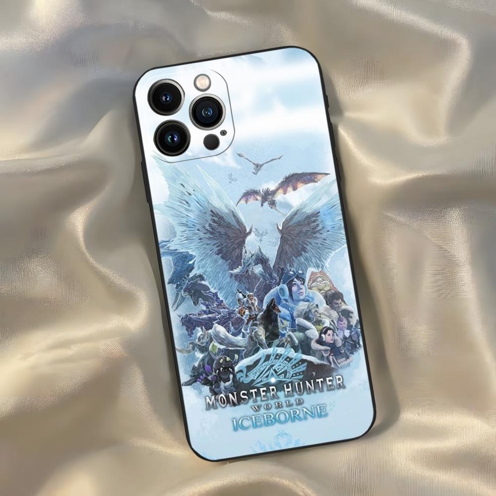 Game Monster Hunter World Phone Case for Iphone 16 15 14 13 12 11 Pro Max Xr X Xs Mini 8 Plus SE 2022 Black Soft Silicone Cover