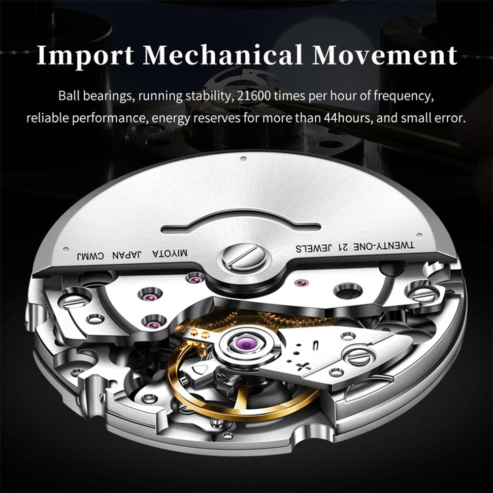 OLEVS Top Luxury Automatic Mechanical Watch Men Fashion Sapphire MIYOTA Movement Men's Watches Calendar Business reloj hombre