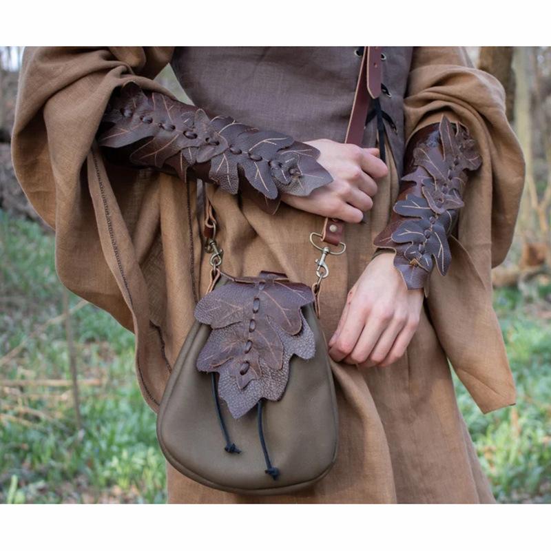 Medieval Elf Knight Wrist Guards - Cosplay Armor for Halloween