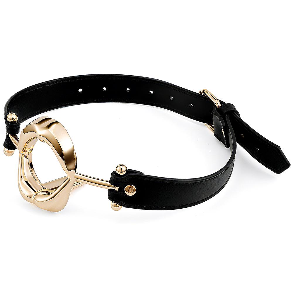 Golden Rose Erotic Ball Gag & Metal Tongue Depressor 