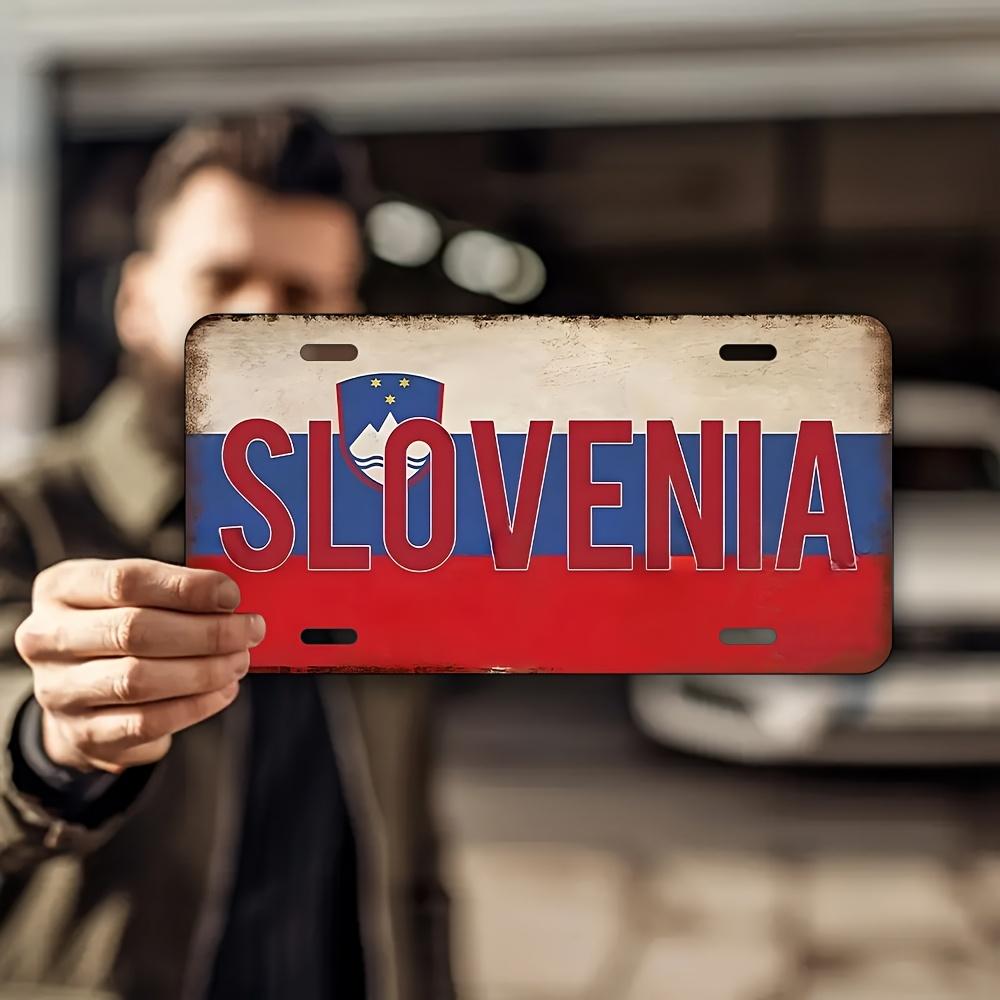 

Vintage Slovenia National Themed Aluminum Metal Sign Retro Country Style Wall Decor for Home Bar Cafe Office Living Room Wall Ar 15x30cm(5.9x7.8inch)