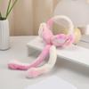 Yousheng 1/2Pcs Plush Rabbit Earmuffs with Moving Jumping Ears Gradient Color Soft Furry Ear Covers Headband Winter Ear Warmers
