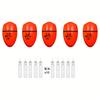 Set of 5 Electronic Floats and 10 Illuminated Floater for Night Automatic Fish Sea Luminous LED Fluorescent Batteries, Fishing, Light-Up, Attractor,