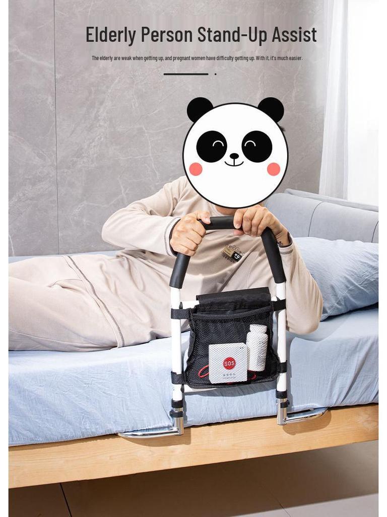 Foldable Bedside Handrail for Elderly & Disabled - Safe Stand-Up Aid