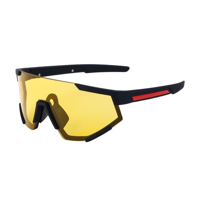 Fashion One-Piece Large-Frame Sunglasses, Men'S And Women'S Outdoor Cycling Sports Goggles, Colorful One-Piece Sunglasses