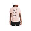 Nike Dri-FIT Run Division Reflective Logo Printed Running T-Shirt Short Sleeve Women Tops Coral DD5316-864