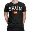 SPAIN Flag Vintage Distressed Cotton T Shirt For Men Summer  Streetwear T Shirts Crewneck Fashion Tees Big Size Casual Clothes