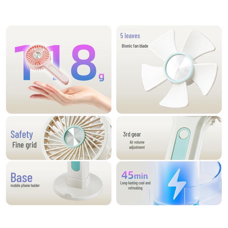 Rechargeable Mini Handheld & Desktop Fan - Perfect Portable Summer Gift