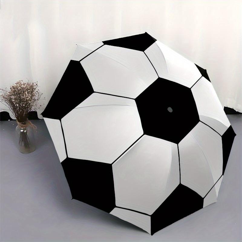 1pz Ombrello Pallone da Calcio - Ombrello Pieghevole Portatile con, Stagione Unica, Uso Quotidiano - Ombrello Portatile, Protezione da Esterno, O