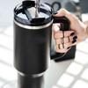 Becher mit Griff Deckel Stroh 40oz Edelstahl Wasserflasche Vakuum Thermos Cup Reise Auto Thermische Kaffeebecher Kappe Sport