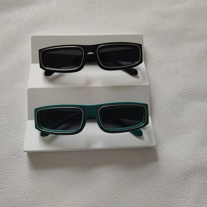 2 Pairs Per Set Small Frame Rectangle Sunglasses For Men Women Fashion Square Outdoor Eyewear Trendy Party Sun Glasses UV400