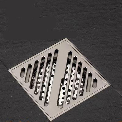Stainless Steel Bathroom Floor Drains Stripes Prevention Deodorant Balcony Drain Shower Drain Toilet Hair Filter