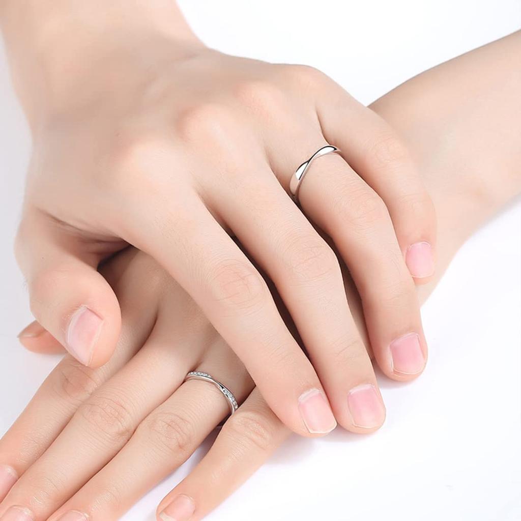 Parowanie Rozmiar swobodny Para Różowe złoto 925 Srebrny pierścień Popularny pierścień skręcany Ślub 18k Pierścionek zaręczynowy Rozmiar Regulowany Srebrny pierścień Moda