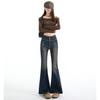 New Micro-flared Jeans Women's Spring and Autumn Thin Nostalgic Retro High Fashion Pure Desire High-waisted Pants