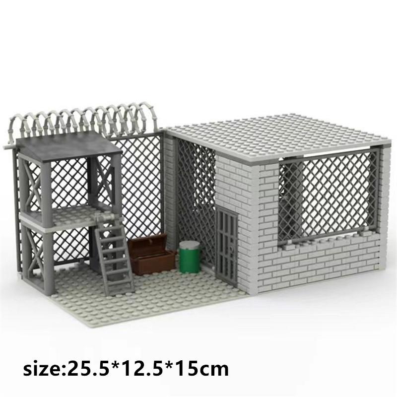 

Military War Scene Series Fortress Base Battery watchtower Street View Building Block Toys Playsets For Children Gift Presents Friend