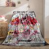 1PC Pokémon Cards Charizard Print Blanket Fluffy Plush Sofa Bed Blanket for Kids Adults Travel Camping Supplies Car Office Gifts
